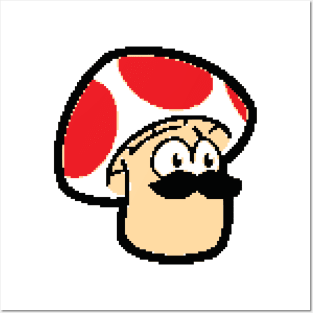 ShroomDood (Pixel/White) Posters and Art